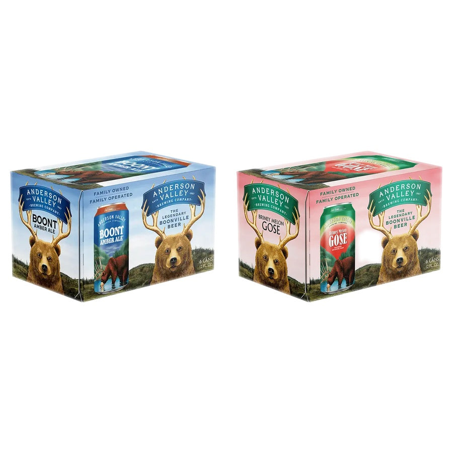 Anderson Valley Boont Amber Can 24 Pack and Anderson Valley Briney Melon Can 24 Pack