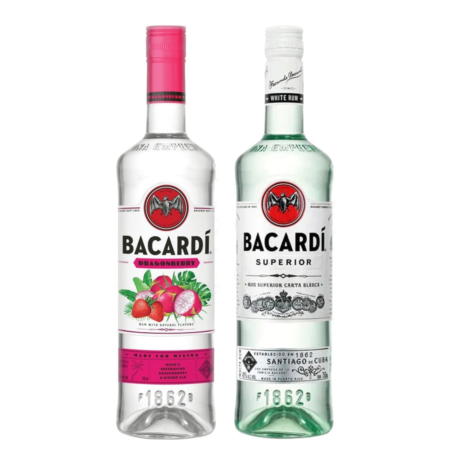 Bacardi Dragon Berry Flavored Rum and Bacardi Light Rum Superior