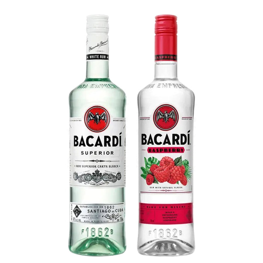 Bacardi Light Rum Superior and Bacardi Raspberry