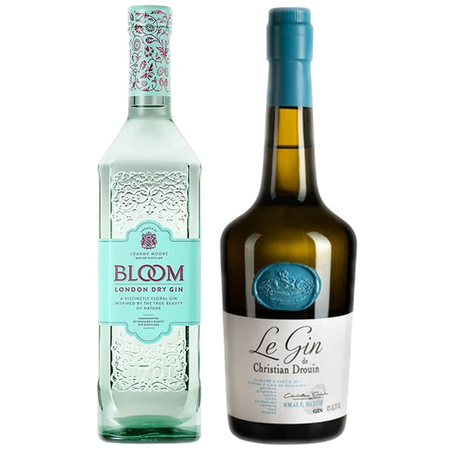 Bloom Gin London Dry and Christian Drouin Le Gin Small Batch