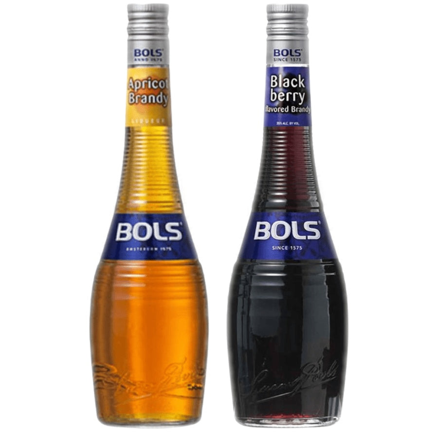 BOLS Apricot Flavored Brandy and BOLS Blackberry Flavored Brandy
