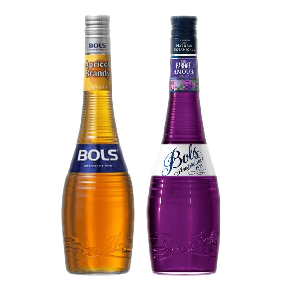 BOLS Apricot Flavored Brandy and BOLS Parfait Amour Liqueur