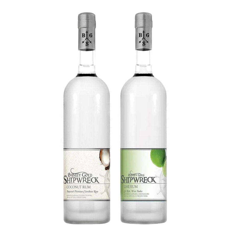 Brinley Gold Shipwreck Coconut Rum and Brinley Gold Shipwreck Lime Rum