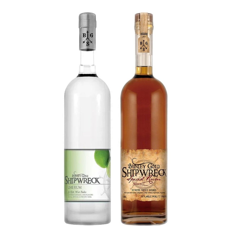 Brinley Gold Shipwreck Lime Rum and Brinley Gold Shipwreck Spiced Rum