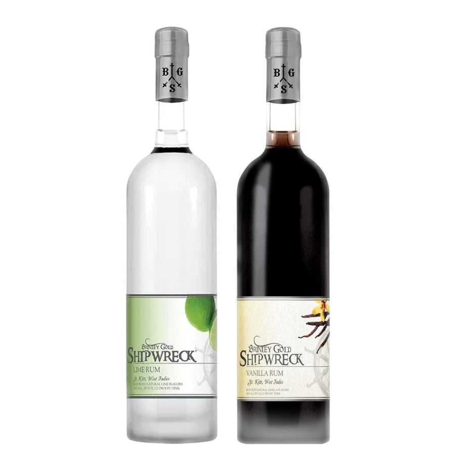 Brinley Gold Shipwreck Lime Rum and Brinley Gold Shipwreck Vanilla Rum