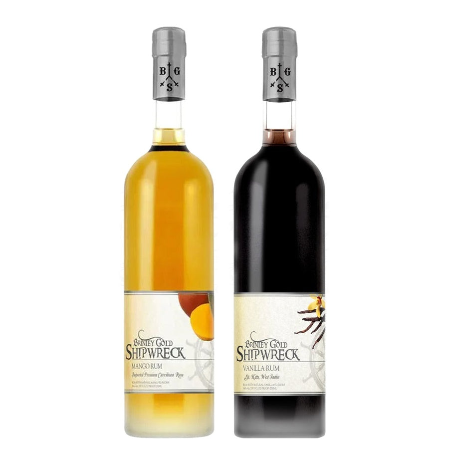 Brinley Gold Shipwreck Mango Rum and Brinley Gold Shipwreck Vanilla Rum