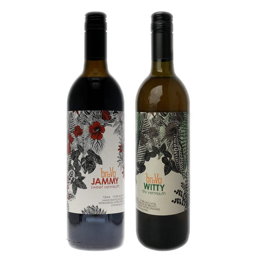 Brovo Vermouth Jammy Sweet Red and Brovo Vermouth Witty Dry White