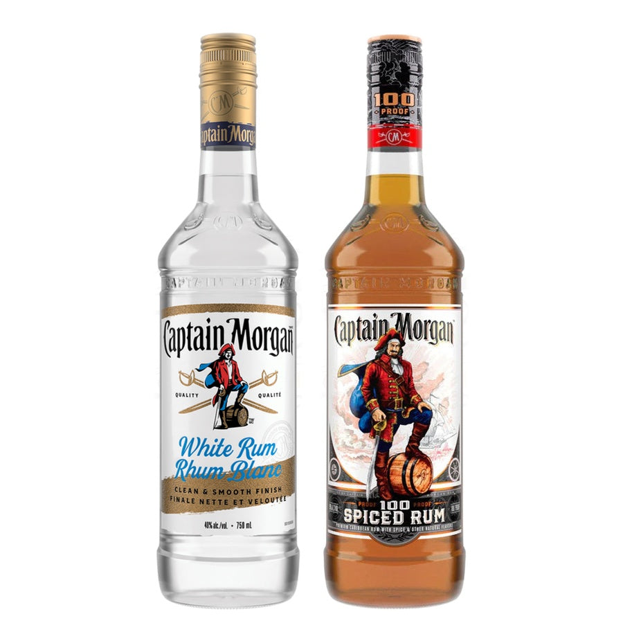 Captain Morgan Light Rum Signature White Caribbean Rum and Captain Morgan Spiced Rum