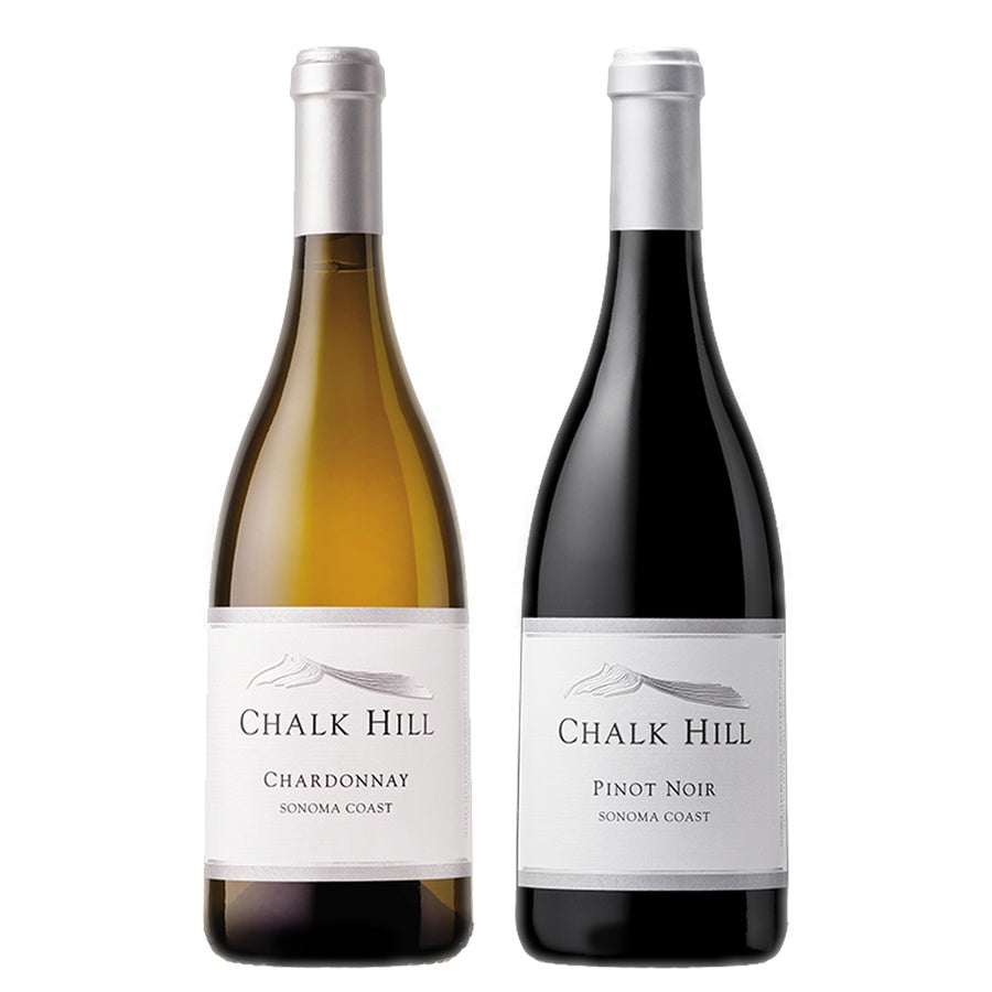 Chalk Hill Chardonnay Sonoma Coast and Chalk Hill Pinot Noir Sonoma Coast