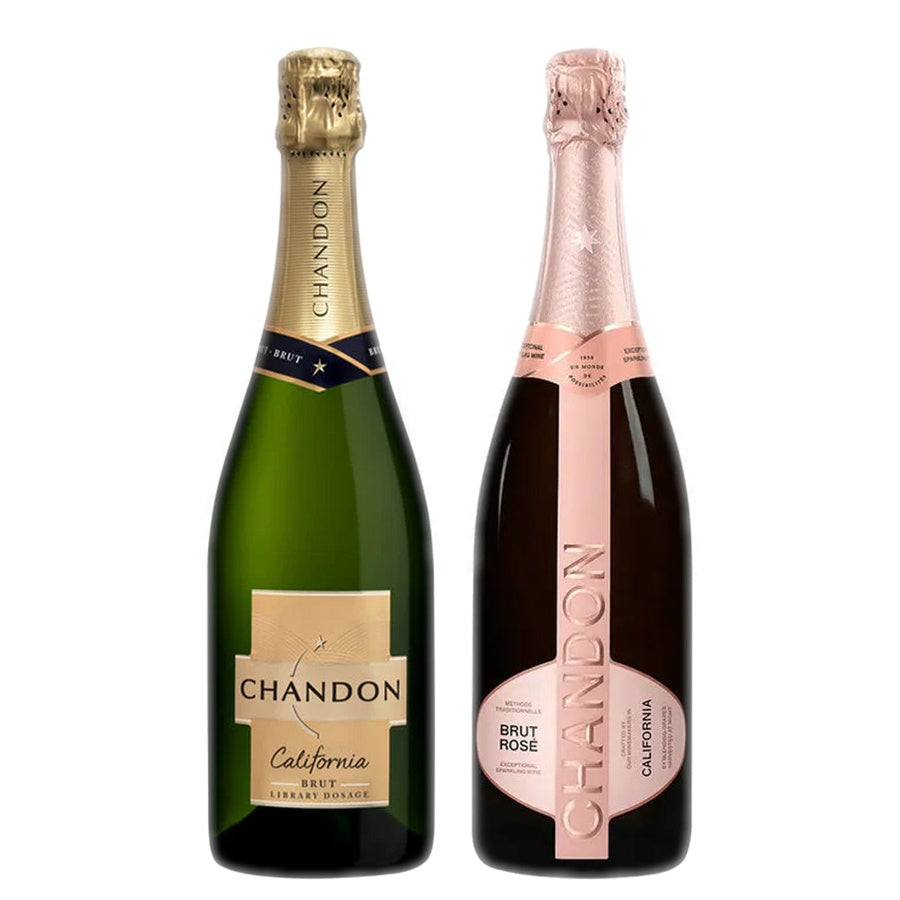 Chandon Brut Rose Library Dosage California and Chandon Rose California