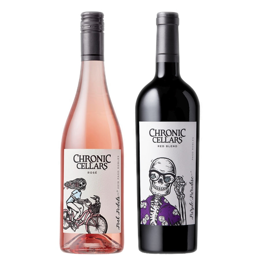 Chronic Cell Pink Pedals Rose and Chronic Cellars Purple Paradise Blend