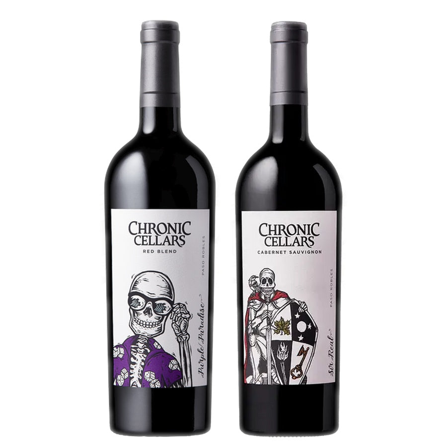 Chronic Cellars Purple Paradise Blend and Chronic Cellars Sir Real Cabernet Sauvignon