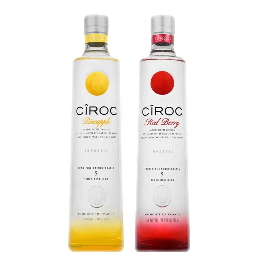 Ciroc Pineapple Vodka and Ciroc Red Berry Vodka