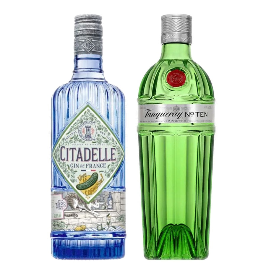 Citadelle Dry Gin Vive Le Cornichon and Tanqueray No. Ten Gin