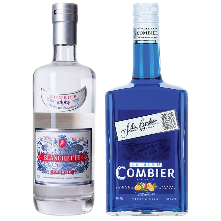 Combier Liqueur Absinthe Blanchette and Combier Liqueur Le Bleu