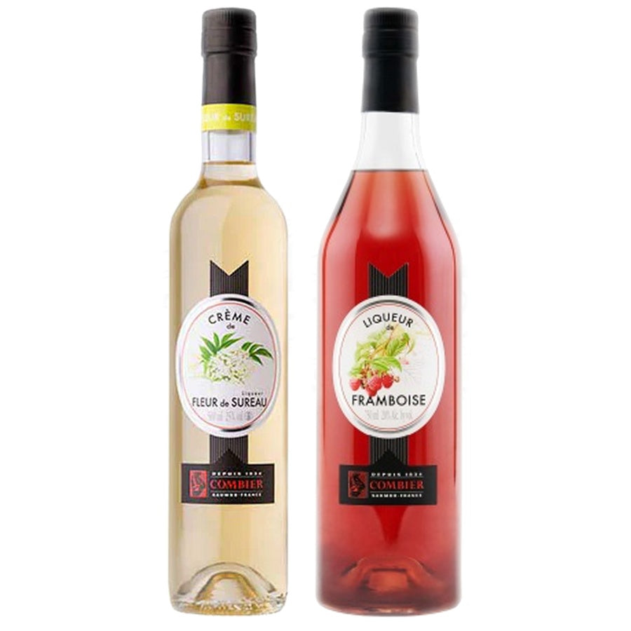 Combier Liqueur Fleur De Sureau Eld and Combier Liqueur Framboise Red Raspberry