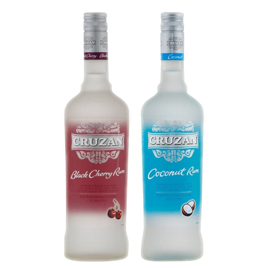 Cruzan Black Cherry Flavored Rum and Cruzan Coconut Flavored Rum