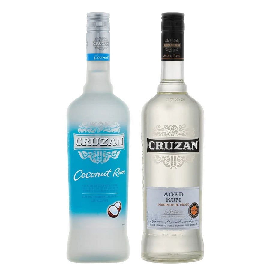 Cruzan Coconut Flavored Rum and Cruzan Light Rum Aged