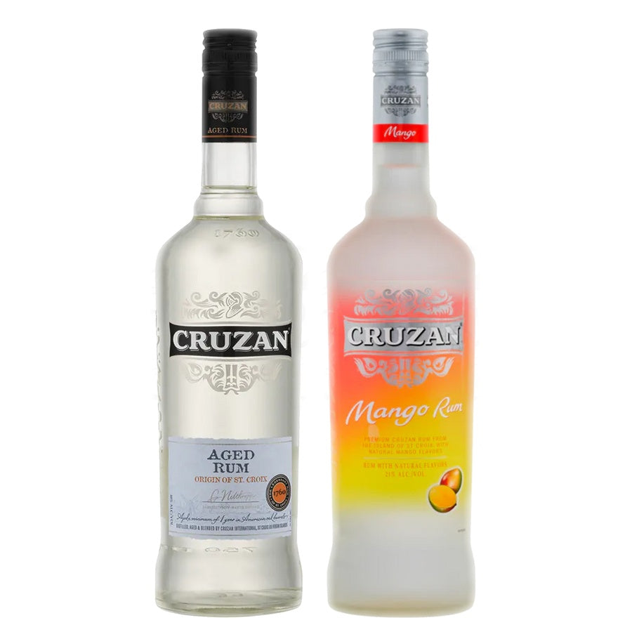 Cruzan Light Rum Aged and Cruzan Mango Flavored Rum