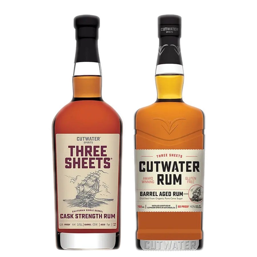 Cutwater Three Sheets Cask Strength Rum and Cutwater Three Sht Barrel Age Rum