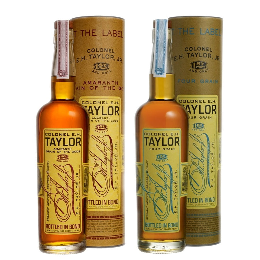 E.H. Taylor Amaranth Grain Of The Gods Bourbon and E.H. Taylor Four Grain Bourbon