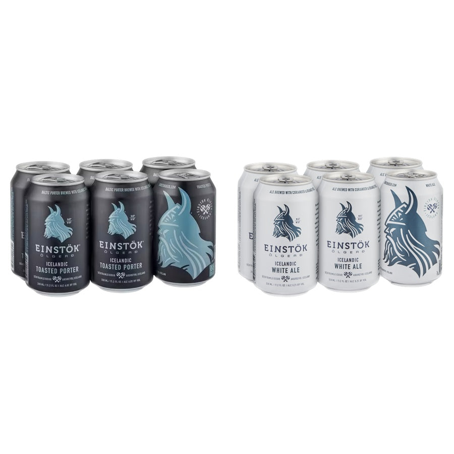Einstok Toasted Porter 24 Pack and Einstok White Ale Can 24 Pack