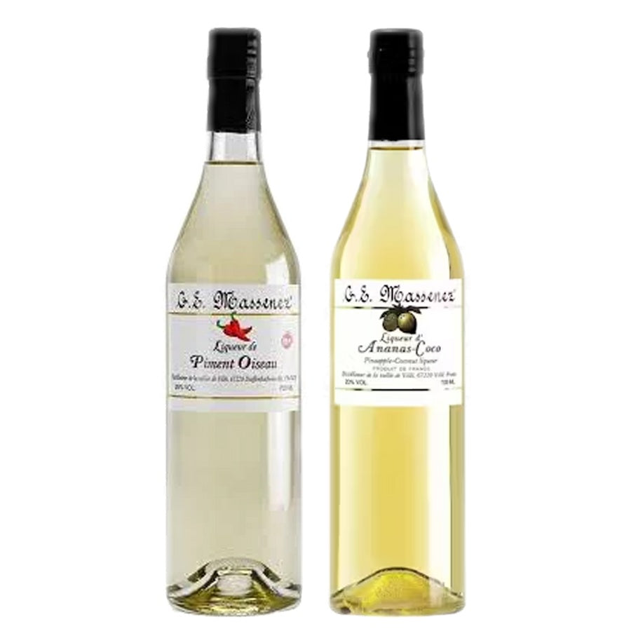 Ge Massenez Liqueur Chili Pepper and Ge Massenez Liqueur D Ananas Coconut