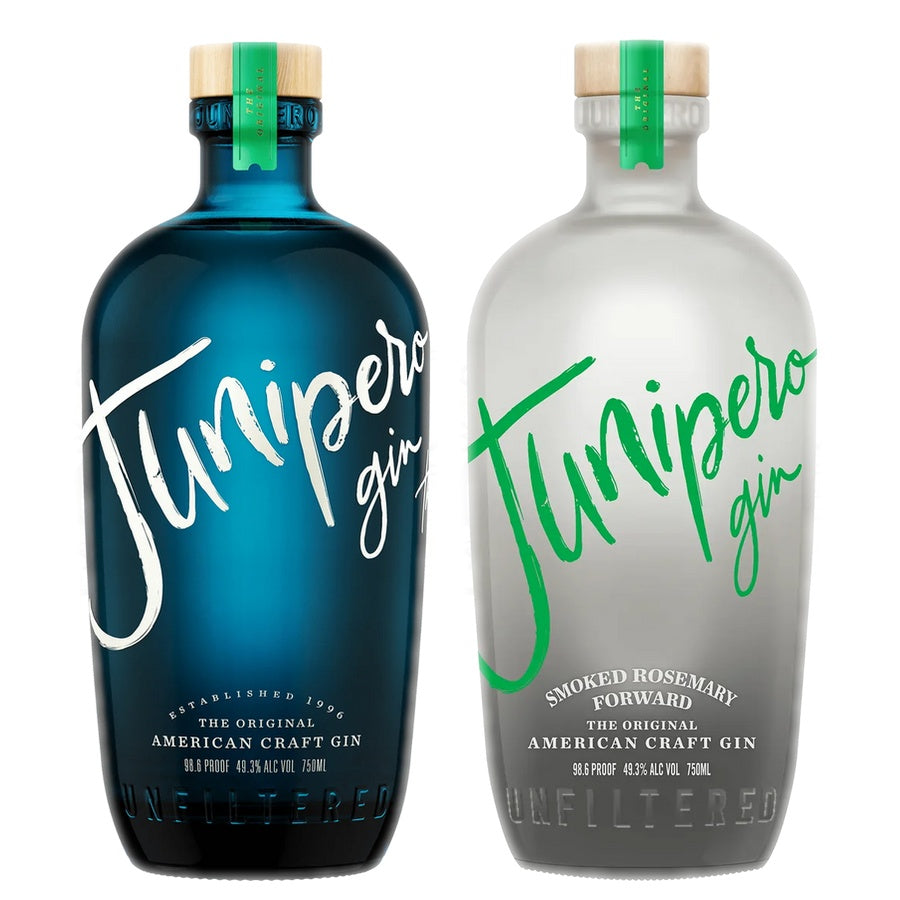 Junipero American Craft Gin and Junipero London Dry Gin Smoked Rosemary