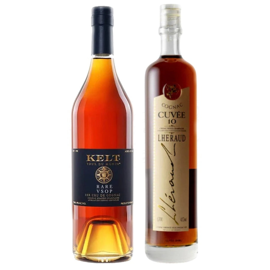 Kelt Tour Monde Cognac VSOP Rare and Lheraud Cuvee 10 Cognac