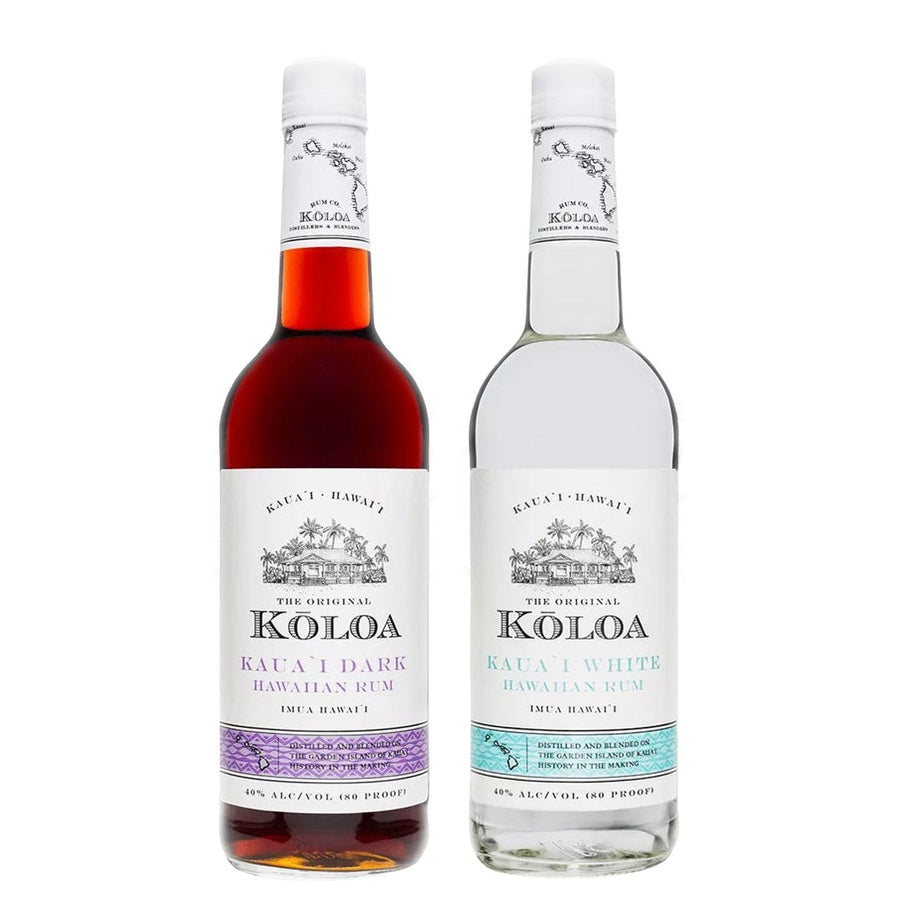 Koloa Kaua'i Dark Rum and Koloa Kaua'i White Rum