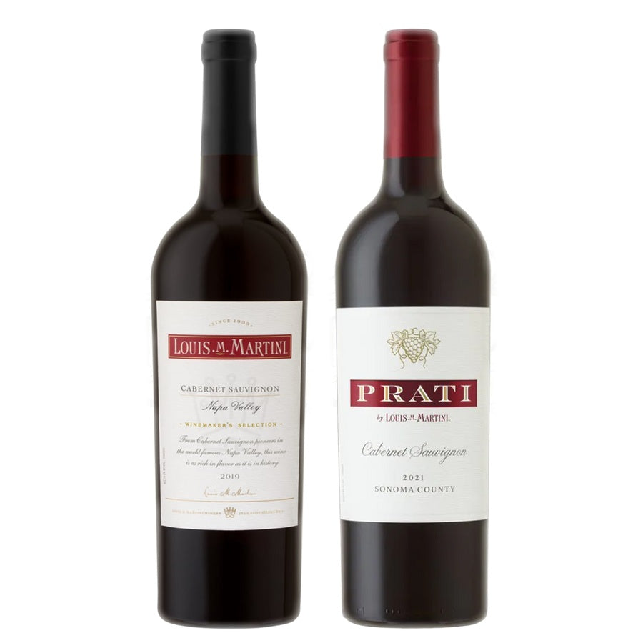 Louis Martini Cabernet Sauvignon Napa Valley and Louis Martini Prati Cabernet Sauvignon Sonoma