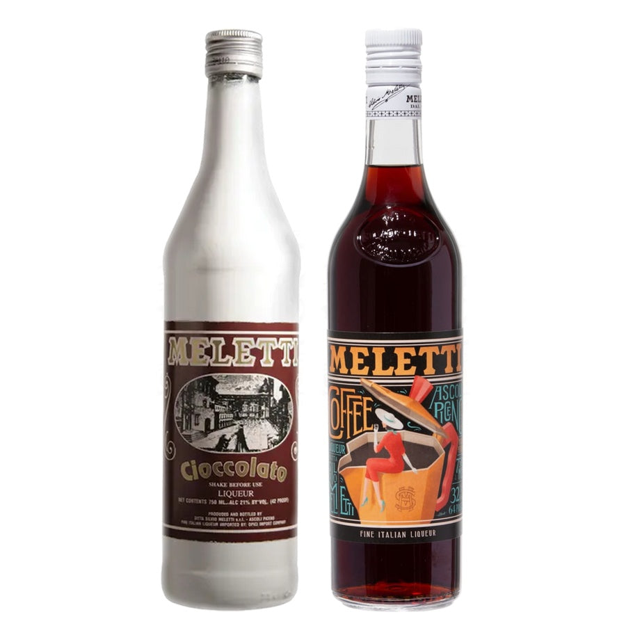 Meletti Cioccolato Liqueur/Liquor and Meletti Coffee Liqueur
