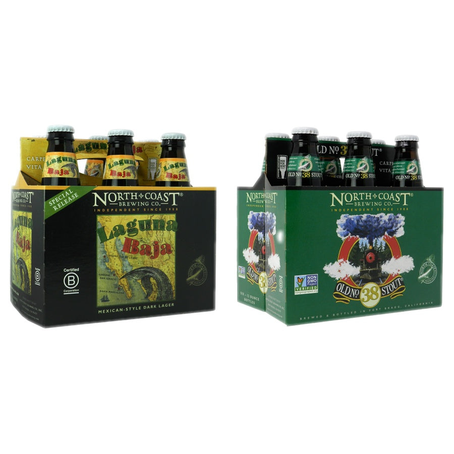 North Coast Laguna Baja 24 Pack and North Coast Old No. 38 Stout 24 Pack
