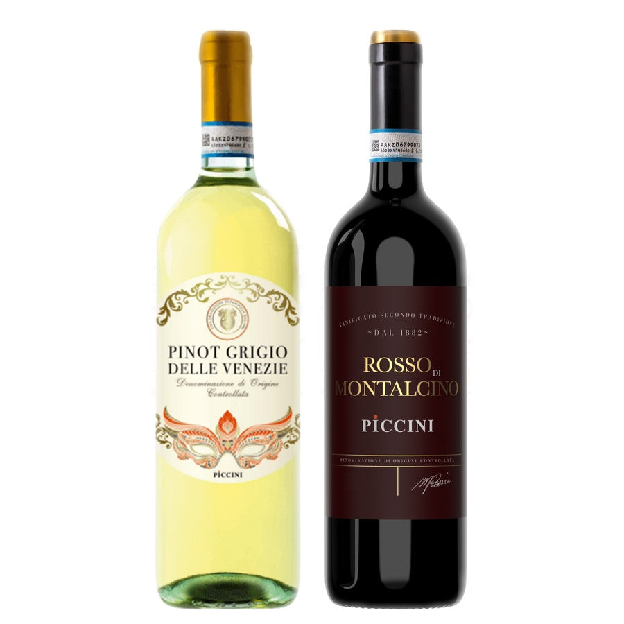 Piccini Pinot Grigio Delle Venezie and Piccini Rosso Di Montalcino