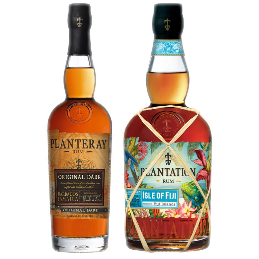 Planteray Dark Rum Original Dark and Planteray Gold Rum Double Barrel Isle Of Fiji