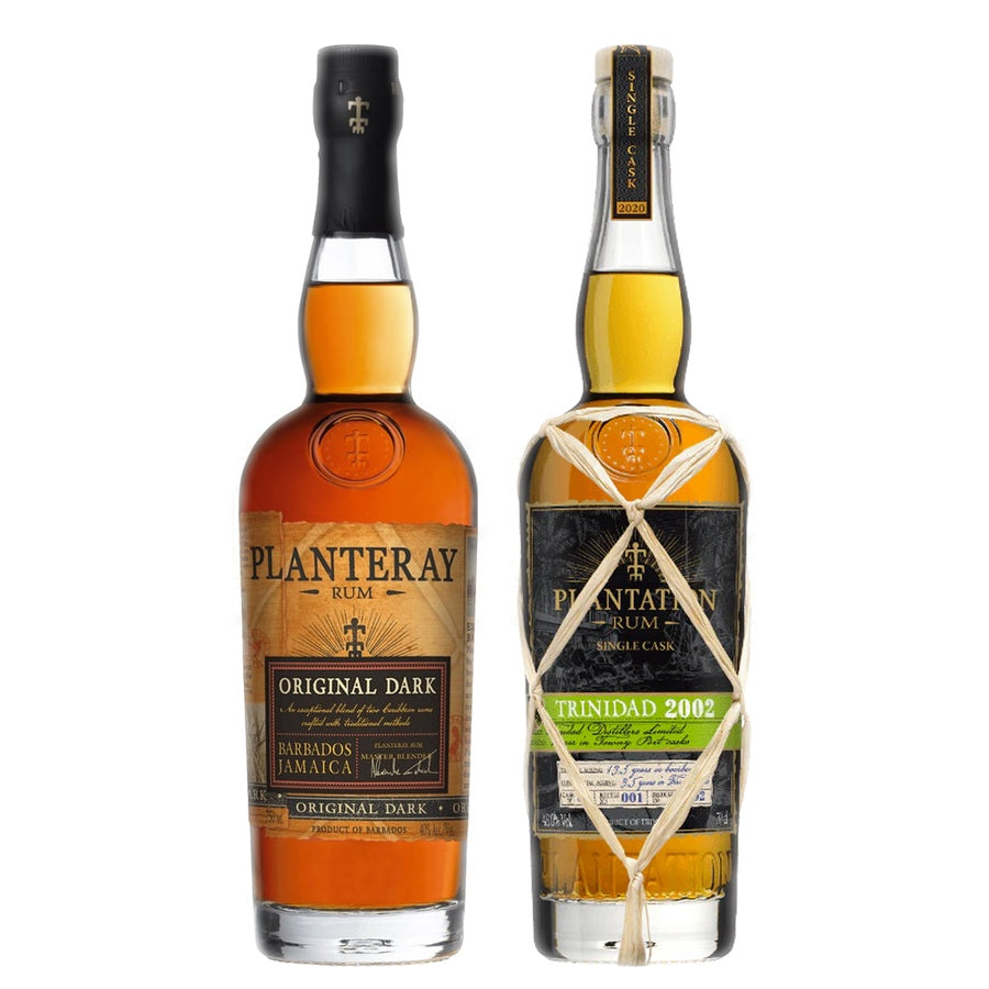 Planteray Dark Rum Original Dark and Planteray Gold Rum Single Cask 12 Yr