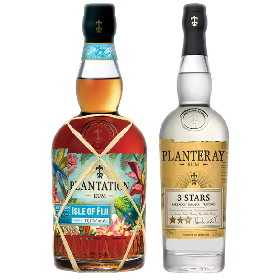 Planteray Gold Rum Double Barrel Isle Of Fiji and Planteray Light Rum 3 Stars