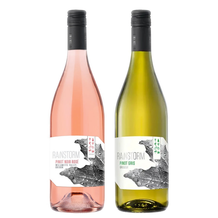 Rainstorm P Noir Rose and Rainstorm Pinot Gris