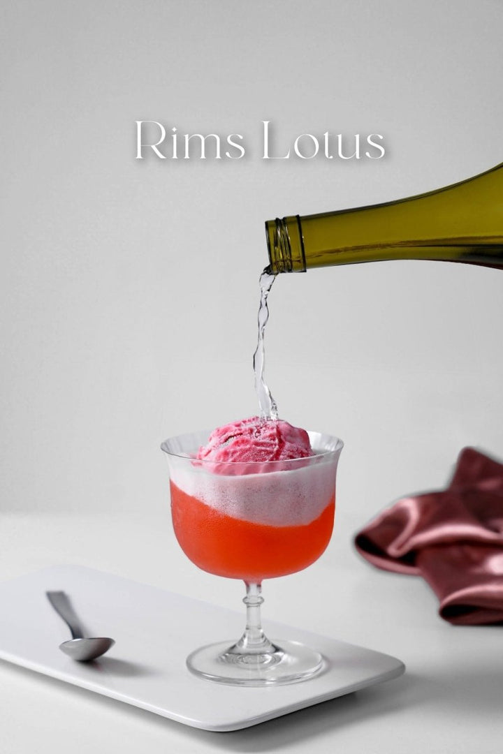 Rims Orient - Coupe Dessert/Paloma Ribbed Martini & Wine Glasses - (Lotus) - Set of 2 (270ml / 9.25oz) - BottleBuzz