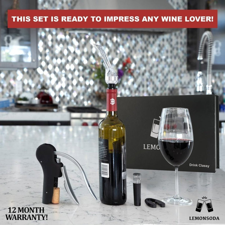 Screwpull Lever Wine Bottle Opener Set - BottleBuzz