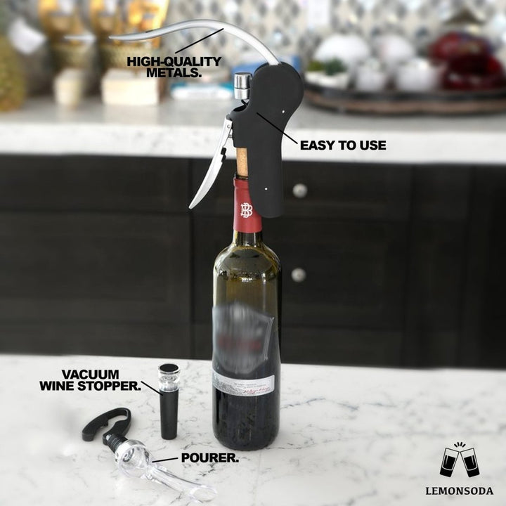 Screwpull Lever Wine Bottle Opener Set - BottleBuzz
