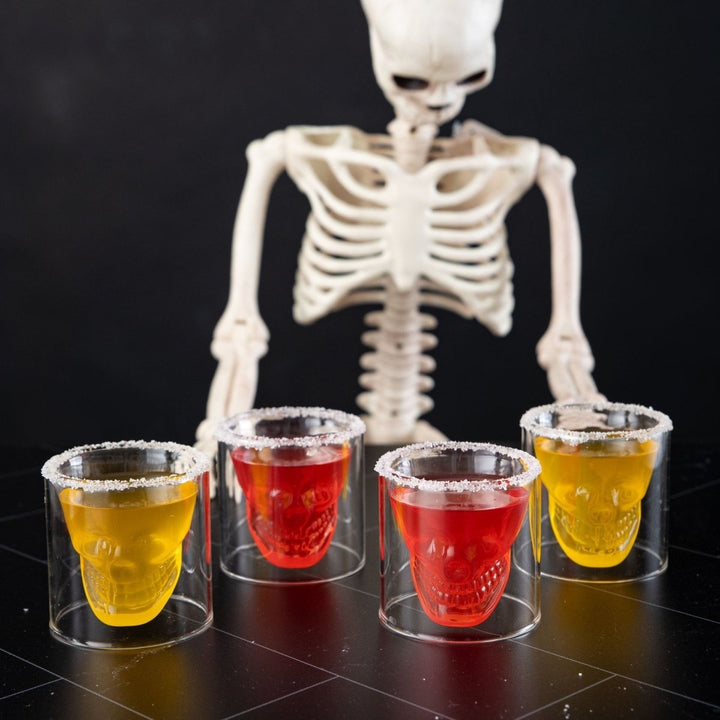 Skull Shot Glasses - Set of 4 (2.5 fl. oz.) - BottleBuzz