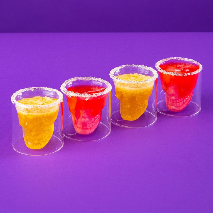 Skull Shot Glasses - Set of 4 (2.5 fl. oz.) - BottleBuzz