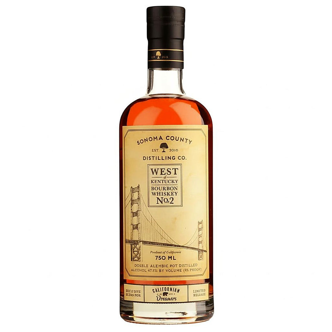 Sonoma Distilling Company Sonoma West Of Kentucky Bourbon Whiskey
