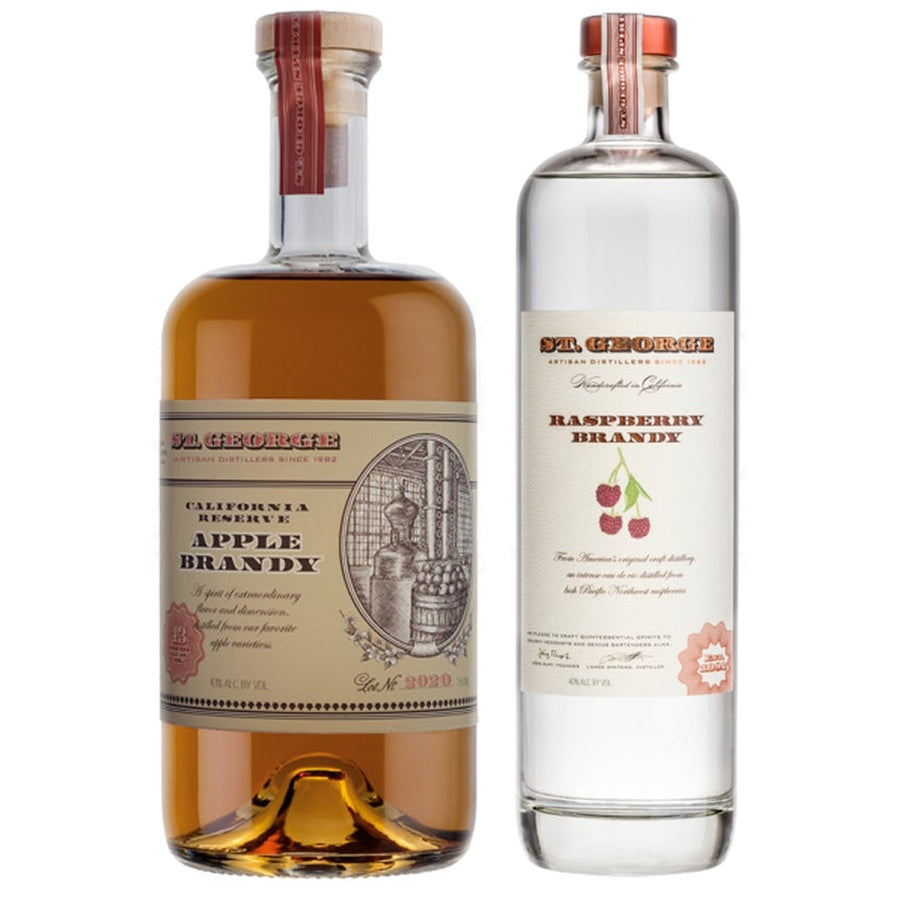 St. George Spirits California Reserve Apple Brandy and St. George Spirits Raspberry Brandy