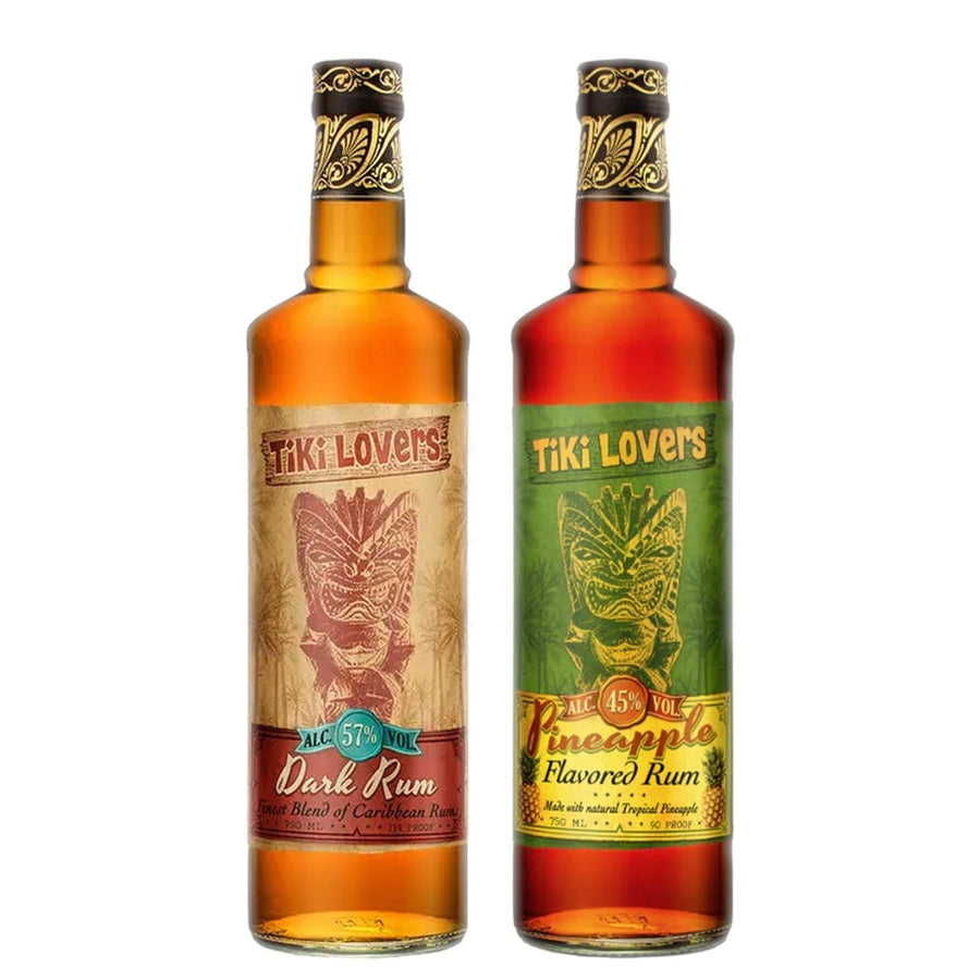 Tiki Lovers Dark Rum and Tiki Lovers Pineapple Flavored Rum