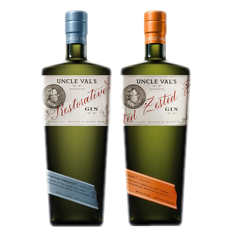 Uncle Vals Gin Restorative and Uncle Vals Gin Zested