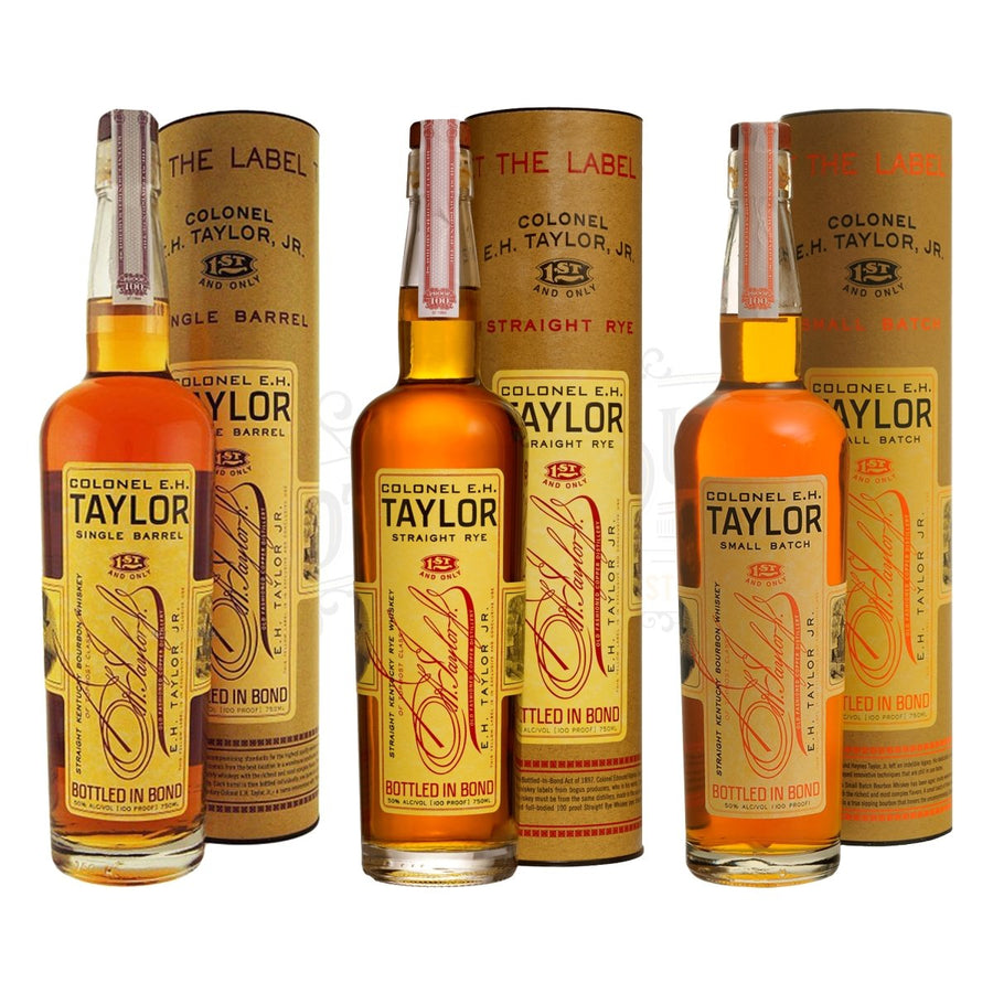 E.H. Taylor Single Barrel Bourbon, Straight Rye & Small Batch Bundle - BottleBuzz