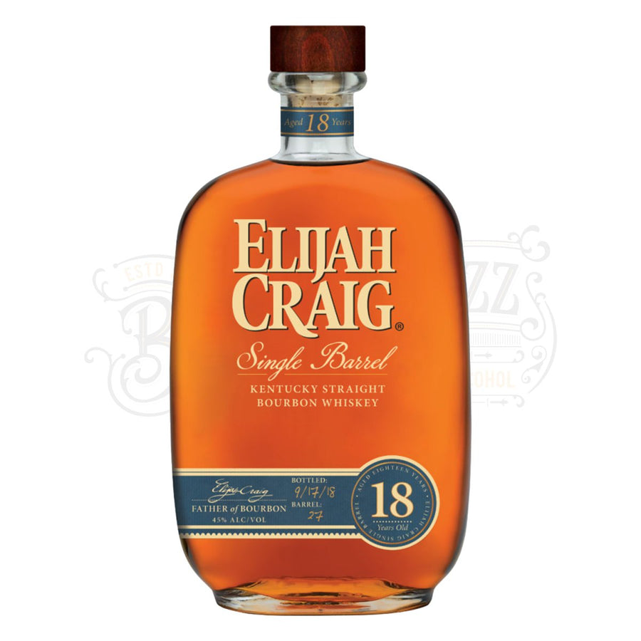 Elijah Craig 18 Year Old Single Barrel Bourbon - BottleBuzz