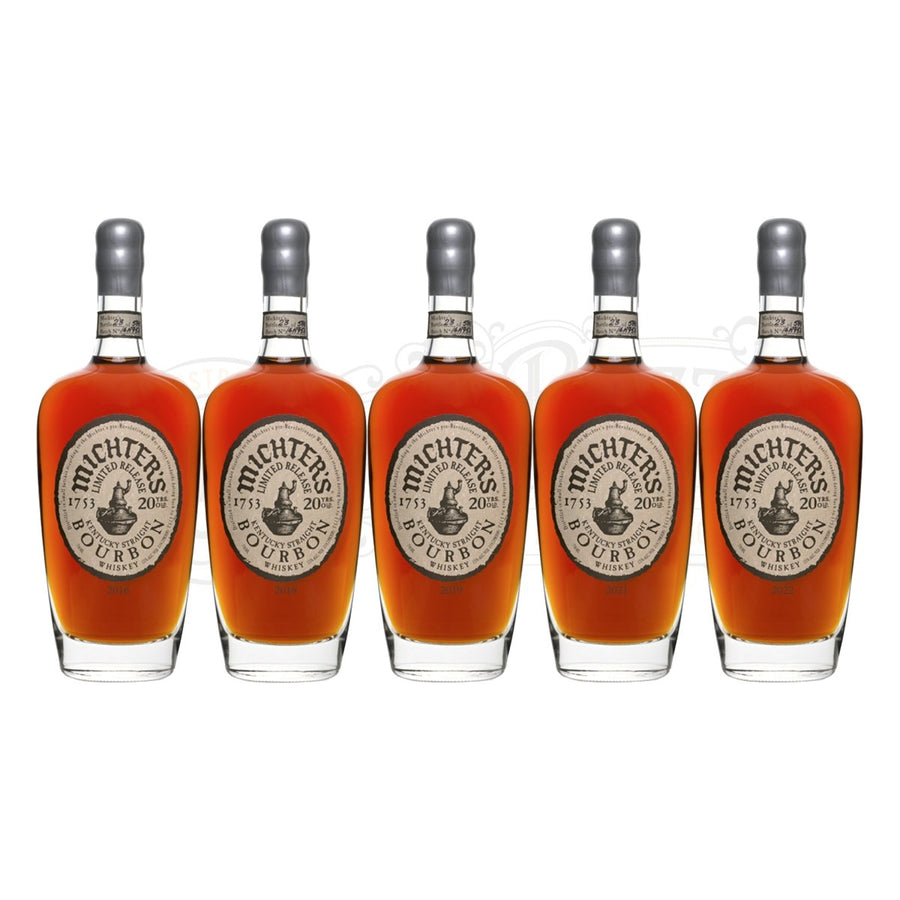 Michter’s 20 Year Bourbon 2016, 2018, 2019, 2021 & 2022 Bundle - BottleBuzz
